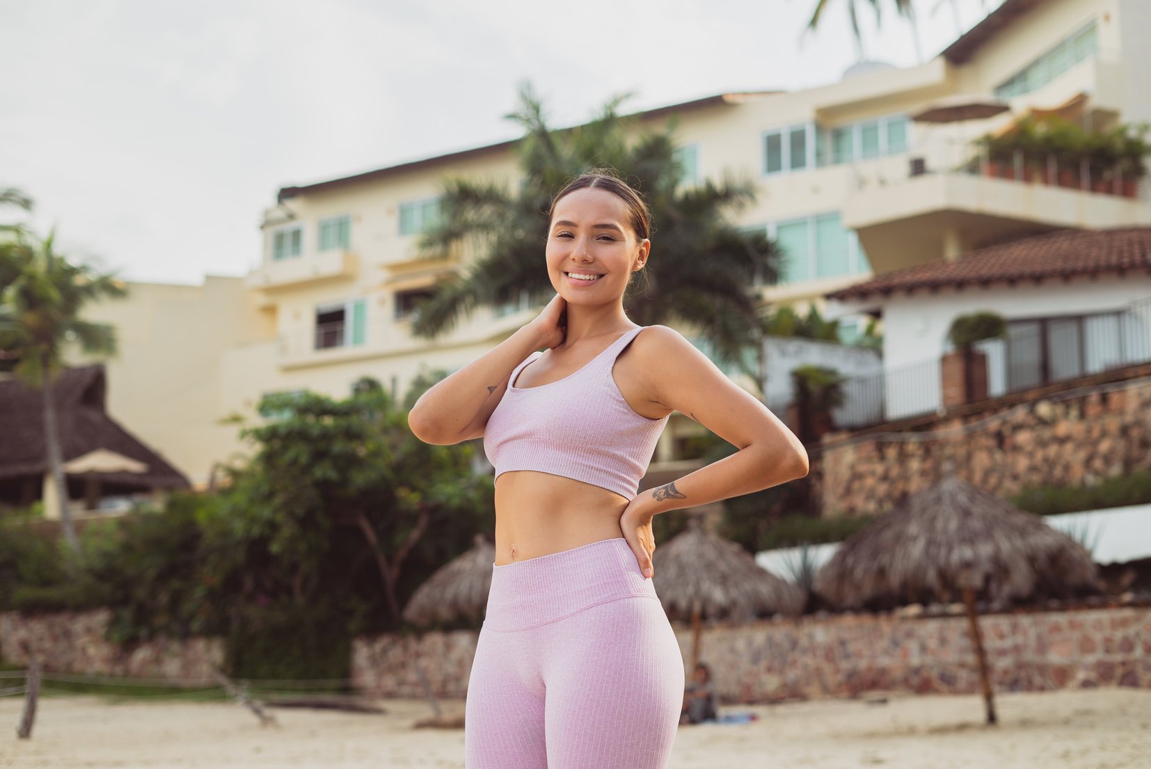 Woman in Sports Clothing Smiling