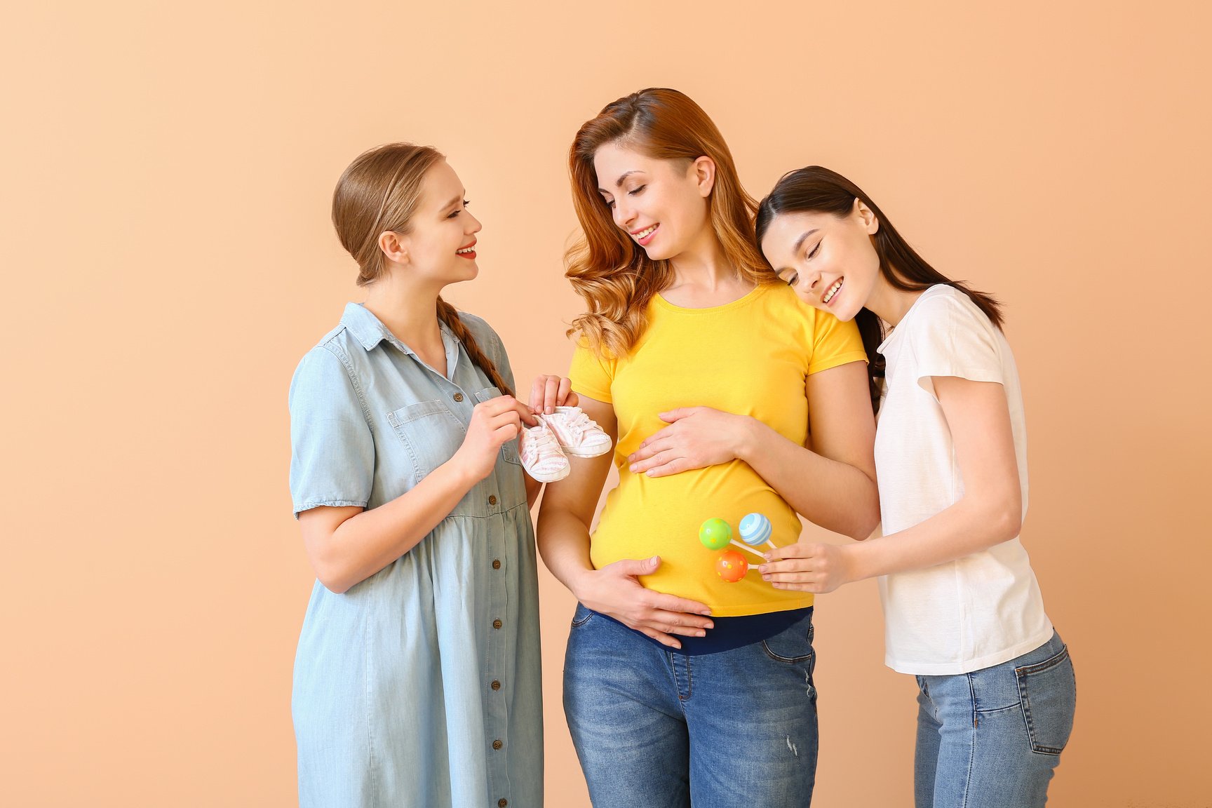 Lesbian Couple with Pregnant Surrogate