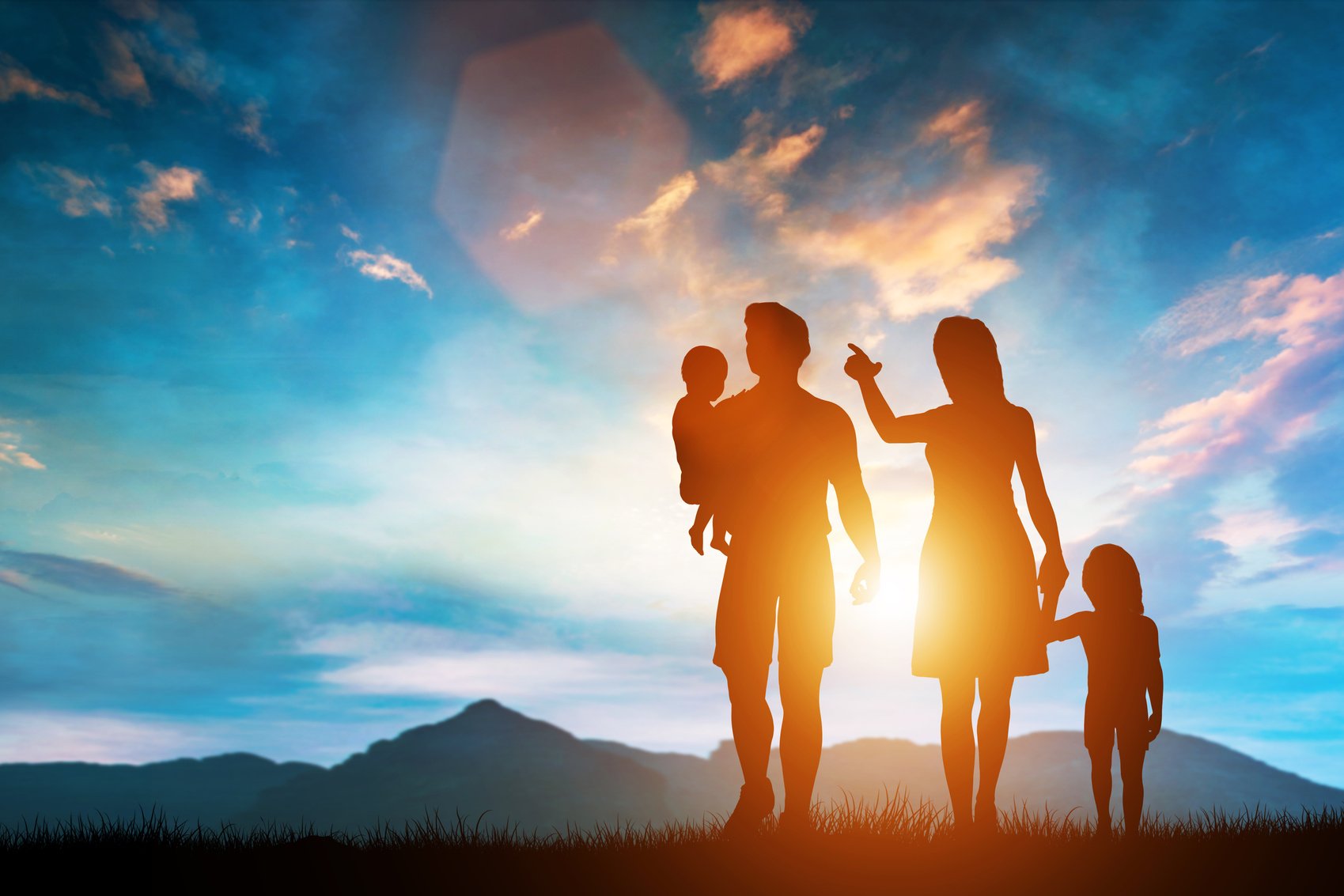 Happy Family Silhouette